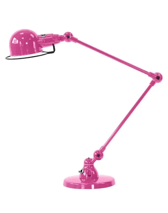 Signal Two Arm Desk Lamp - Pink, Aluminium