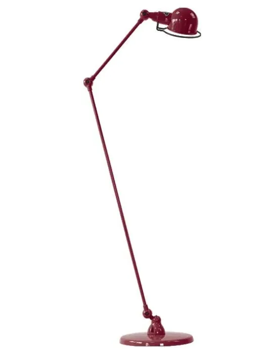 Signal Two Arm Floor Lamp - Burgundy, Aluminium image