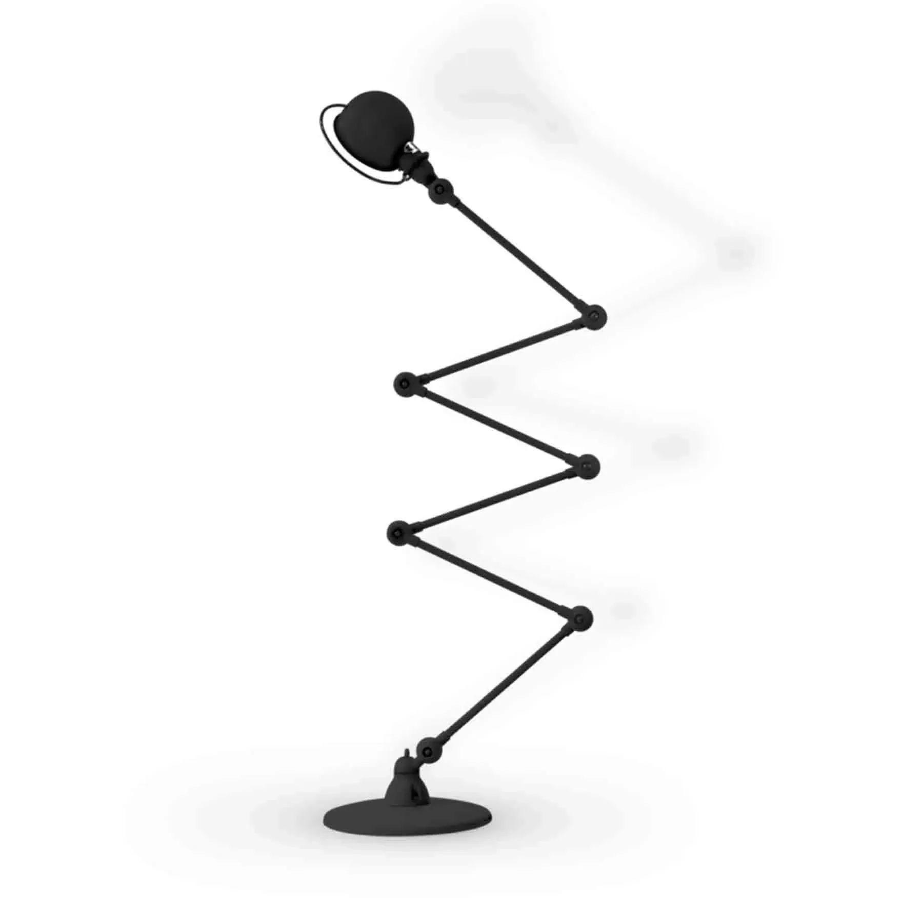 Six Arm Floor Lamp Adjustable - Black, Steel
