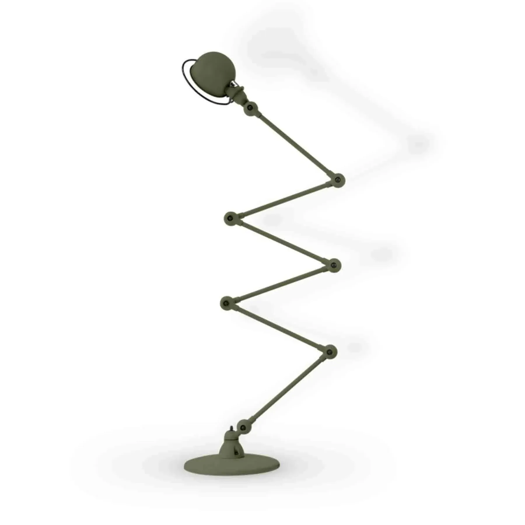 Six Arm Floor Lamp Adjustable - Olive, Steel