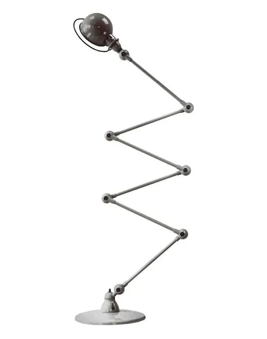 Six Arm Floor Lamp Adjustable - Steel, Steel