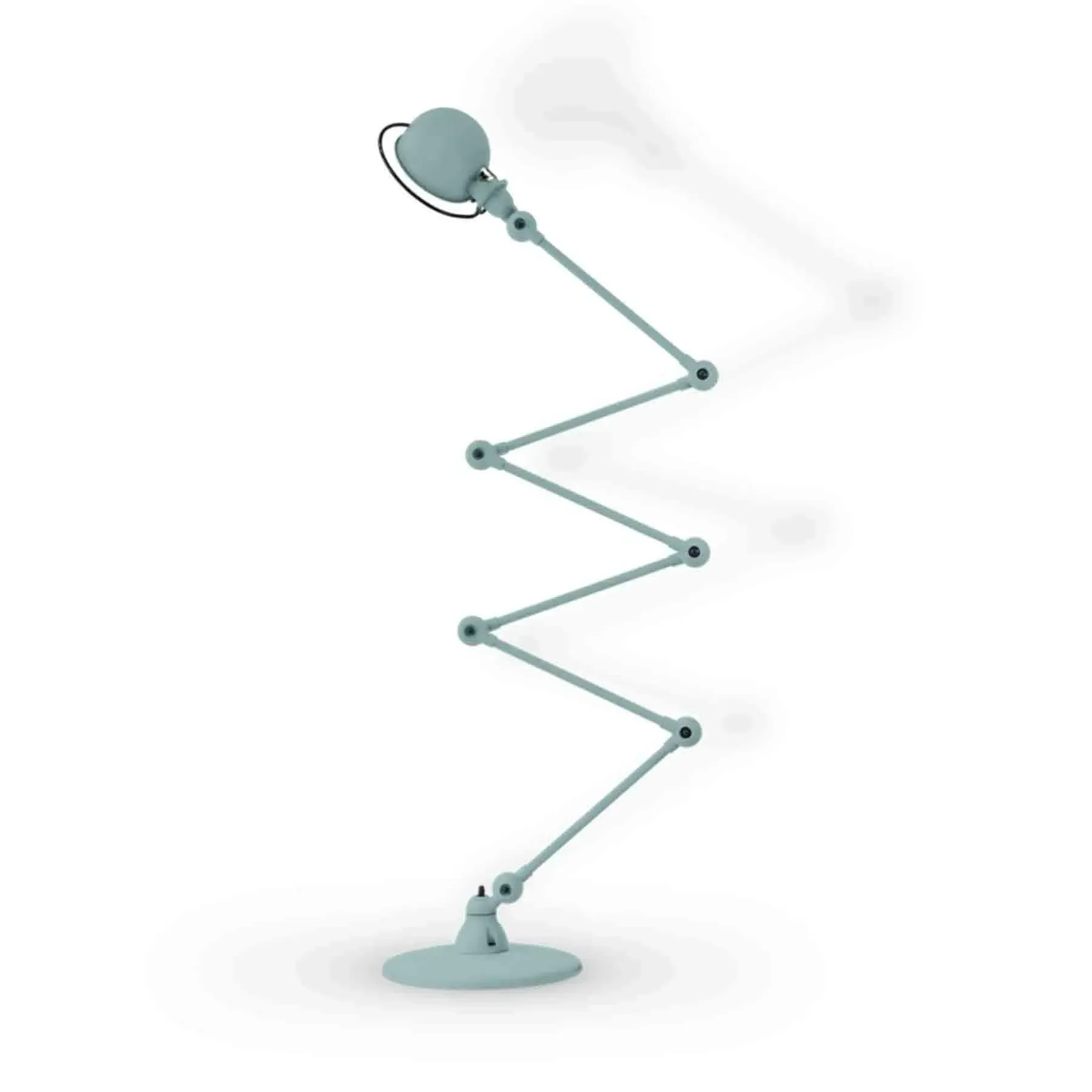 Six Arm Floor Lamp - Apple Green, Aluminium