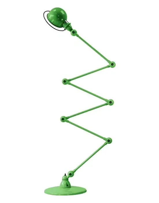 Six Arm Floor Lamp - Apple Green, Aluminium image