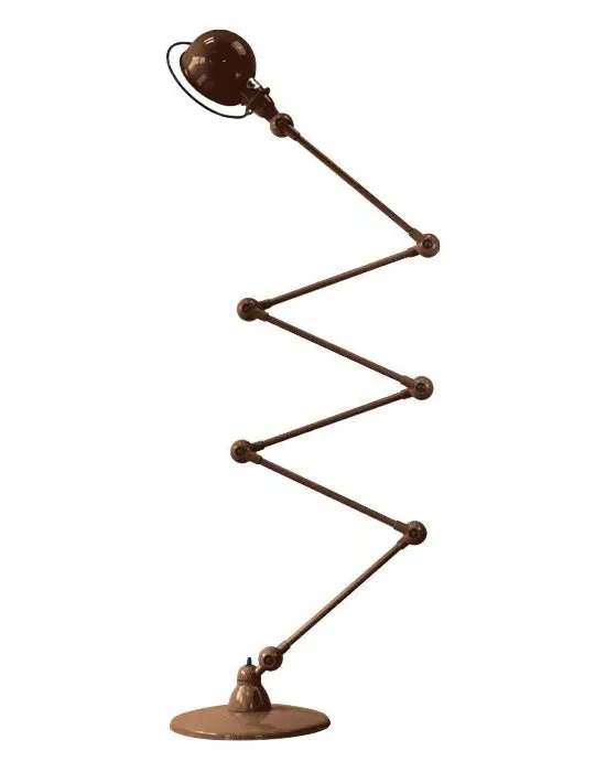 Six Arm Floor Lamp - Copper, Aluminium