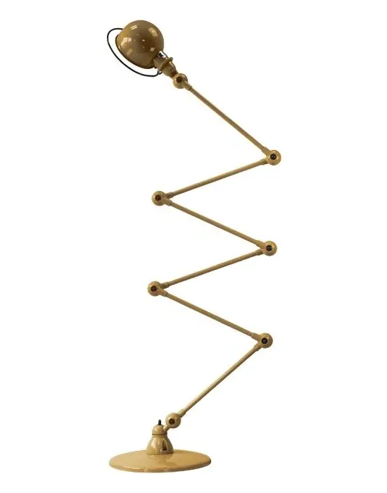 Six Arm Floor Lamp - Pearl Gold, Aluminium
