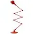 Six Arm Floor Lamp - Red, Gloss Steel