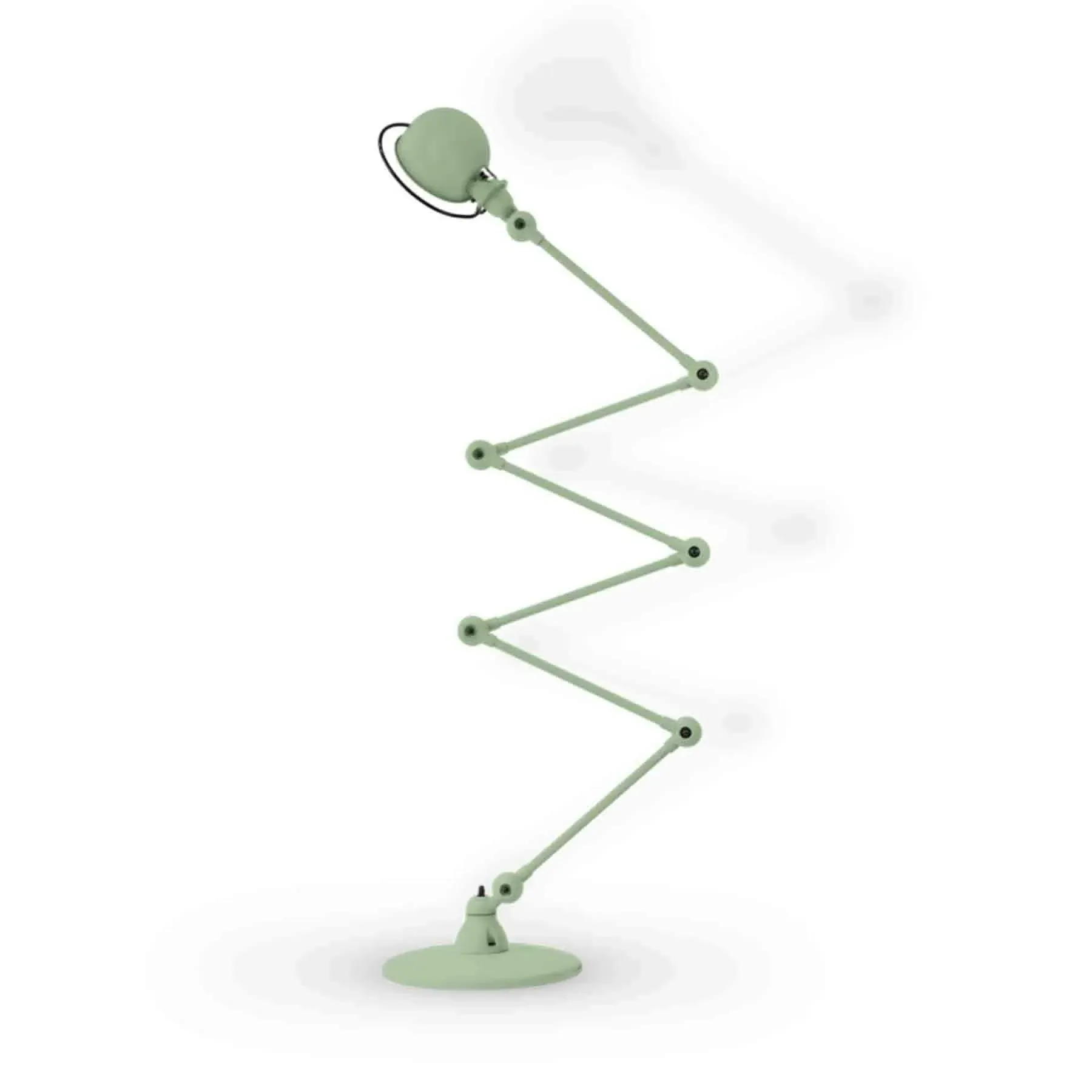 Six Arm Floor Lamp with Adjustable Arms - Green