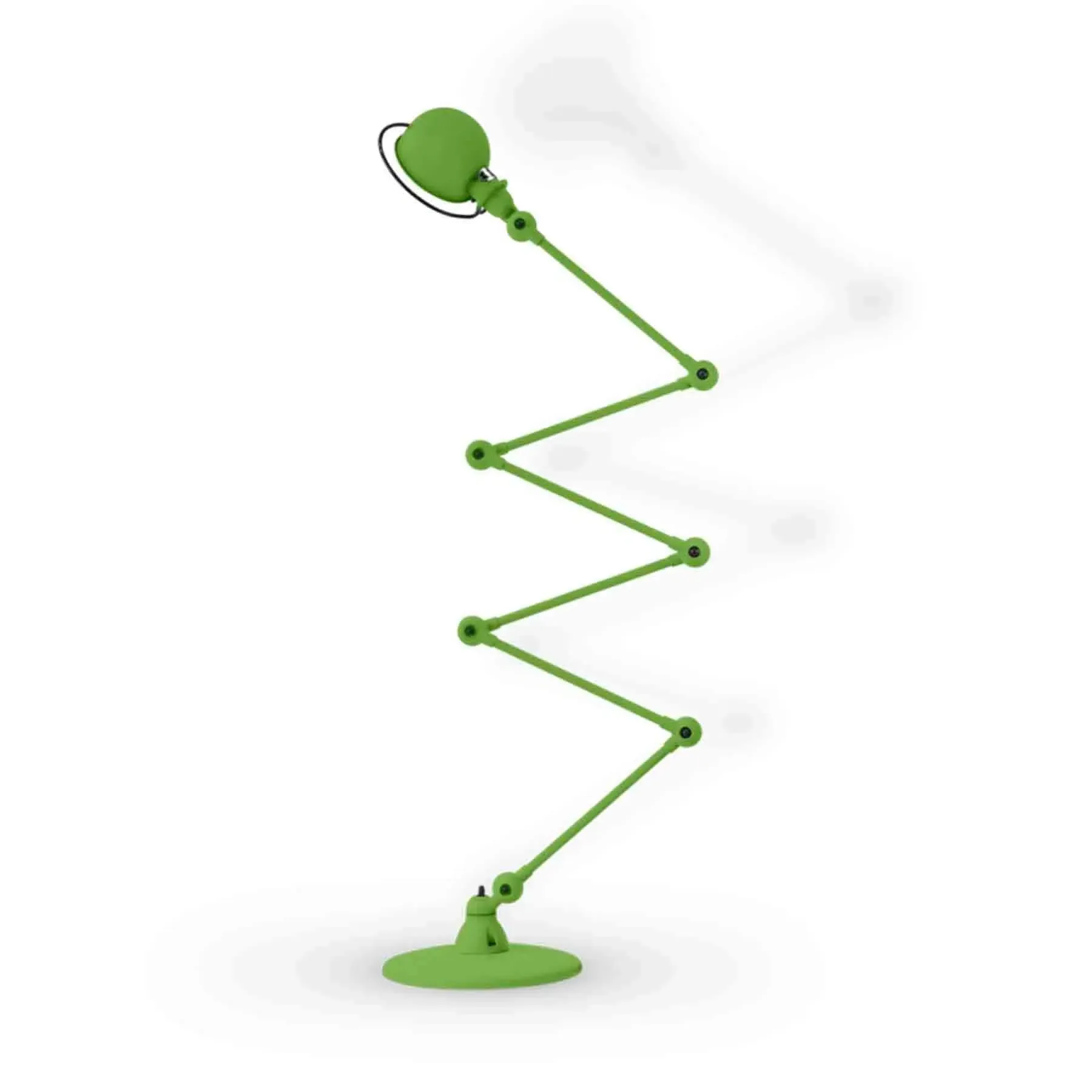 Six Arm Floor Lamp with Adjustable Arms - Green