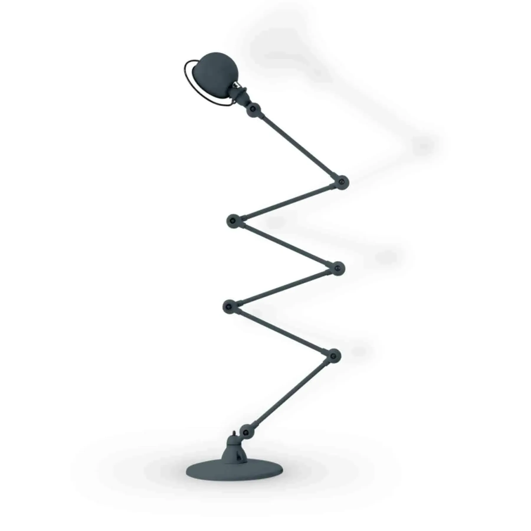 Six Arm Floor Lamp with Adjustable Arms - Grey