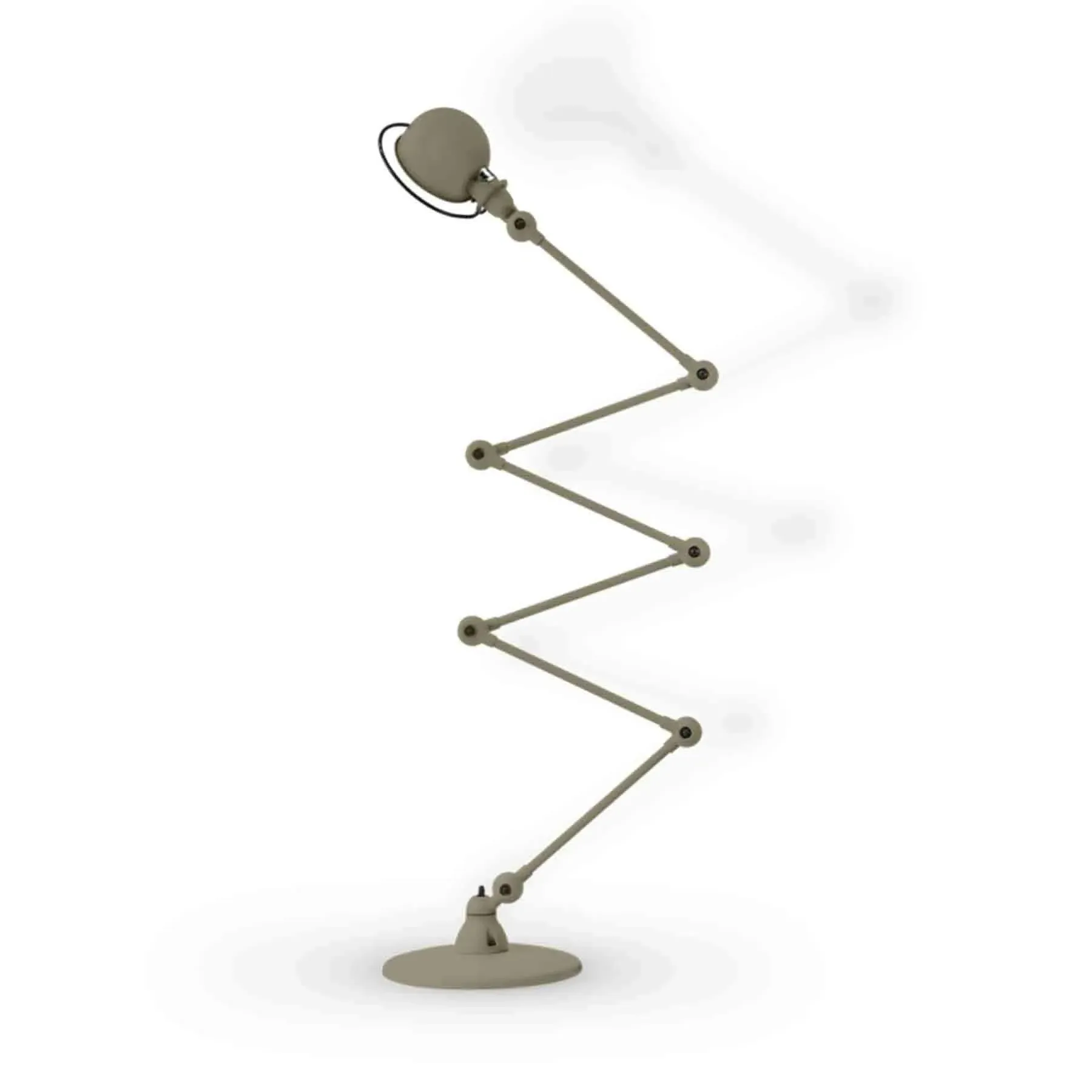 Six Arm Floor Lamp with Adjustable Heads - Khaki