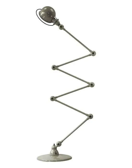 Six Arm Floor Lamp - Yellow, Aluminium