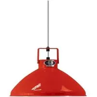 Small Pendant Light with Adjustable Shade - Red