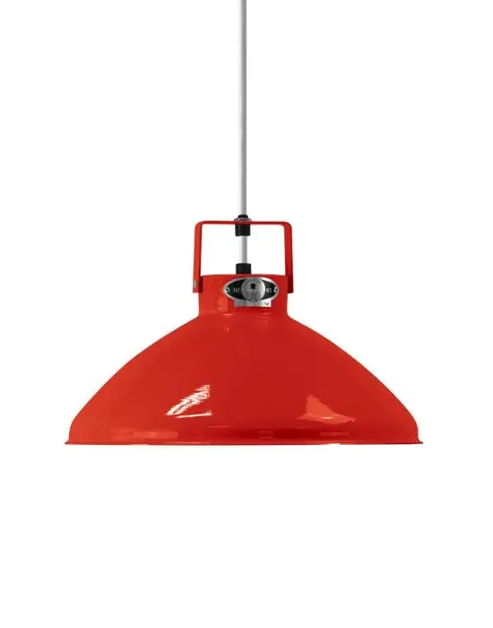 Small Pendant Light with Adjustable Shade - Red