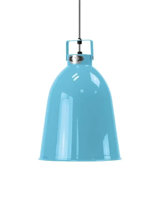 Small Pendant Light with Dimmer - Blue, Aluminium