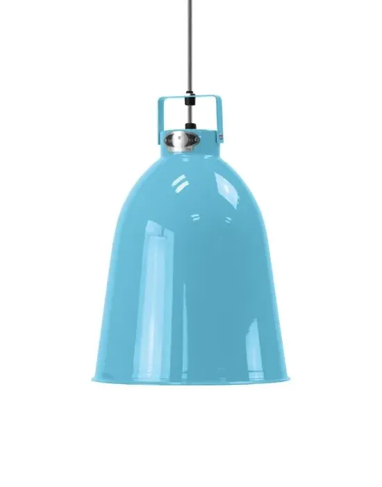 Small Pendant Light with Dimmer - Blue, Aluminium