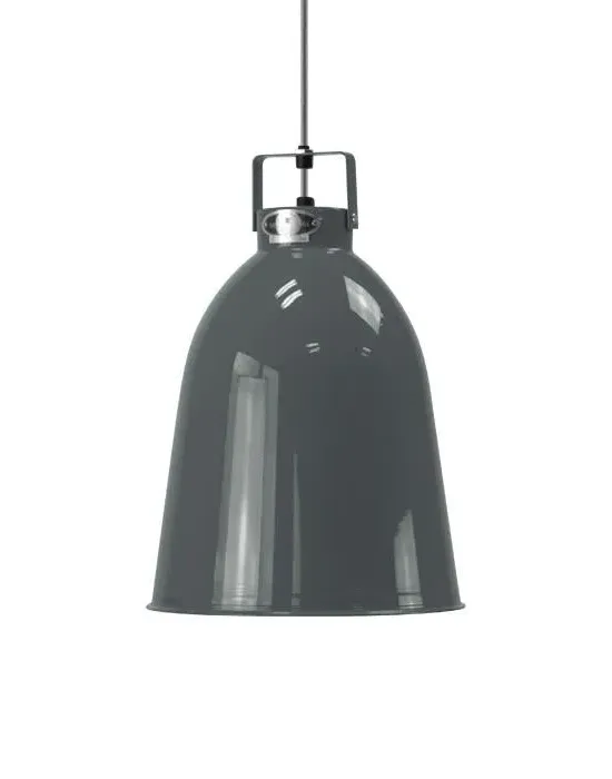 Small Pendant Light with Dimmer - Grey, Aluminium