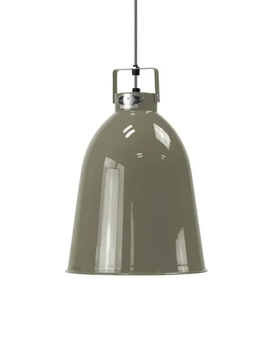 Small Pendant Light with Dimmer - Khaki, Aluminium