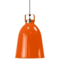 Small Pendant Light with Dimmer - Orange, Aluminium