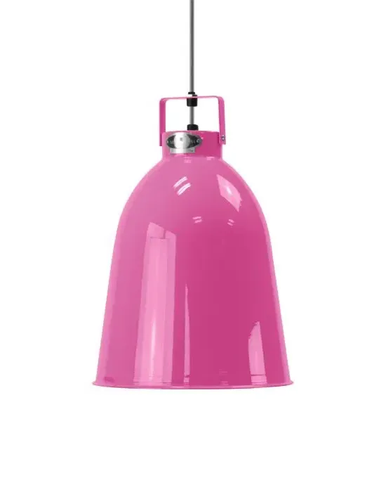 Small Pendant Light with Dimmer - Pink, Aluminium