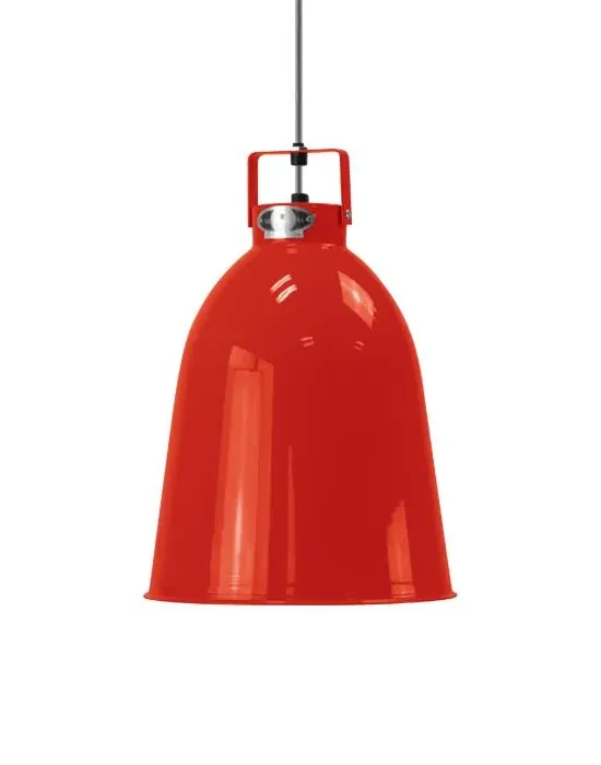 Small Pendant Light with Dimmer - Red, Aluminium