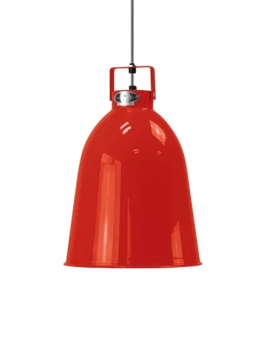 Small Pendant Light with Dimmer - Red, Aluminium