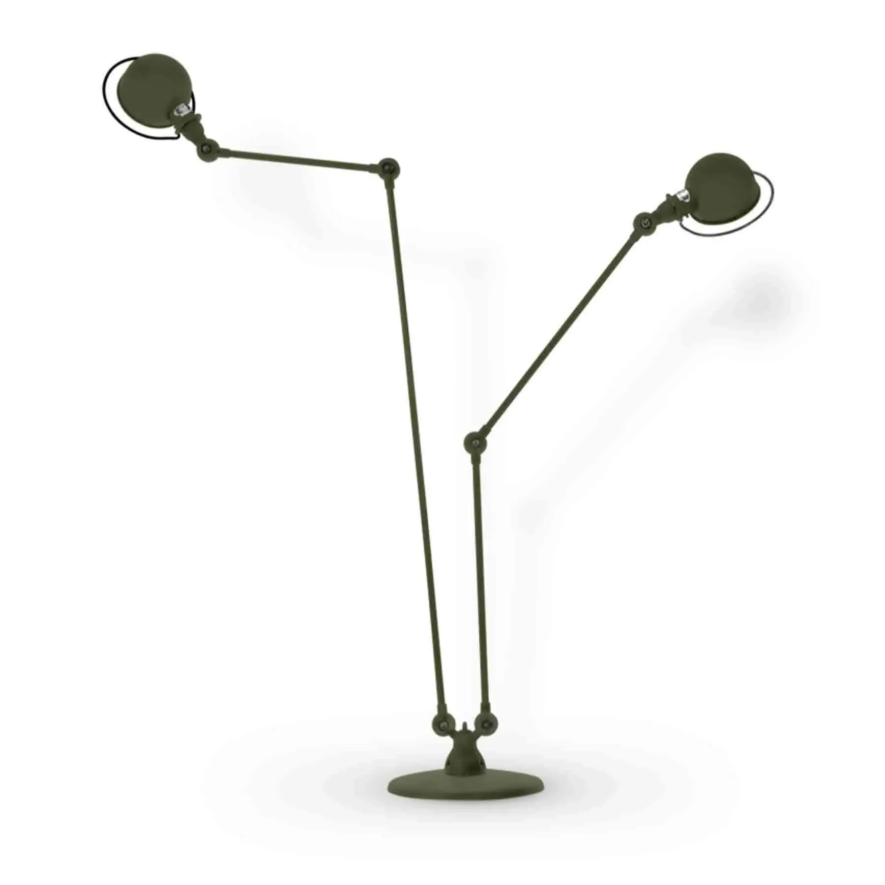 Twin Arm Floor Lamp Adjustable - Black, Steel