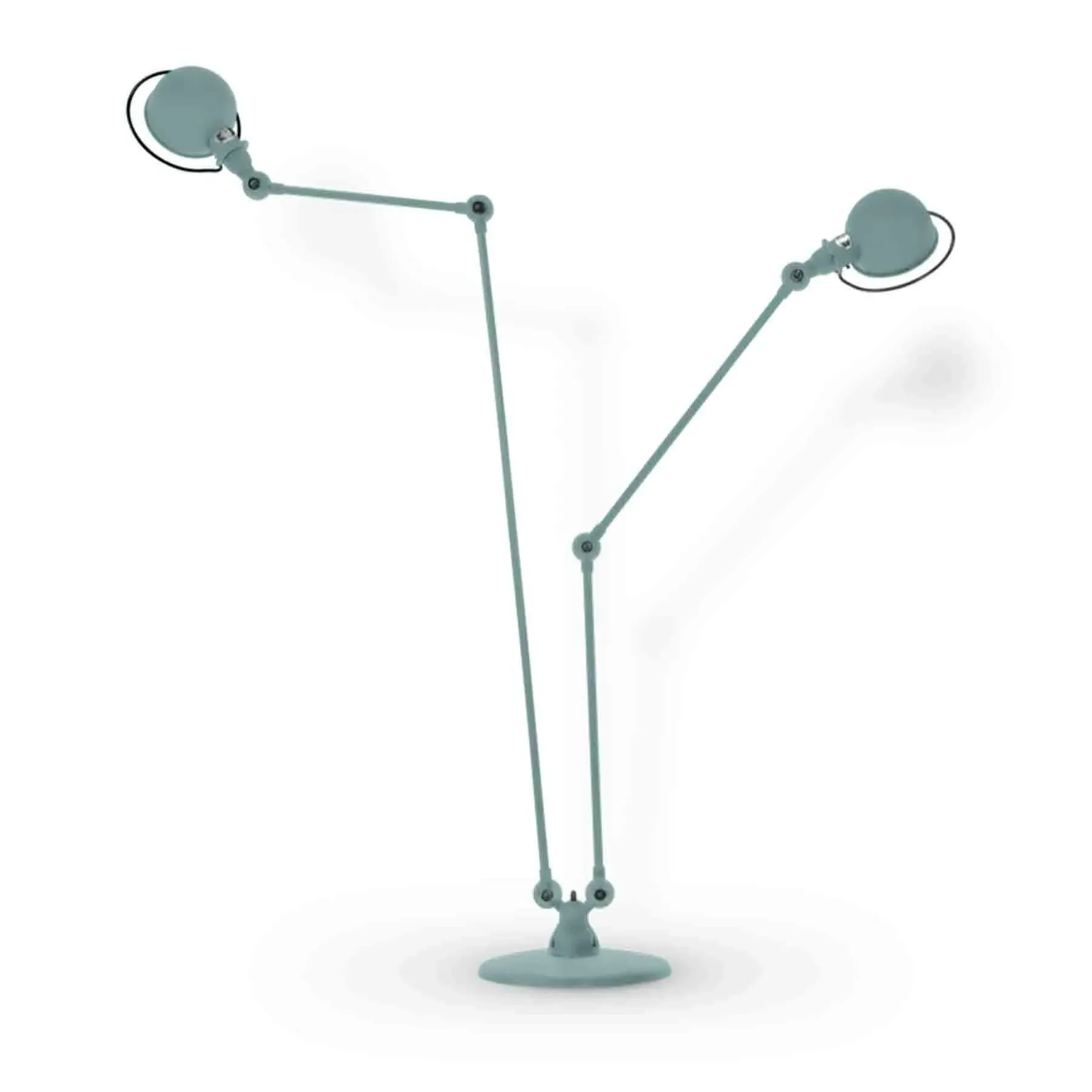 Twin Arm Floor Lamp with Adjustable Arms - Green