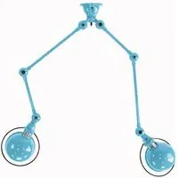 Twin Ceiling Light with Adjustable Arms - Blue