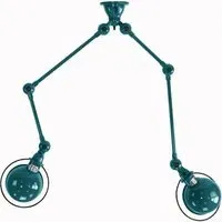 Twin Ceiling Light with Adjustable Arms - Blue