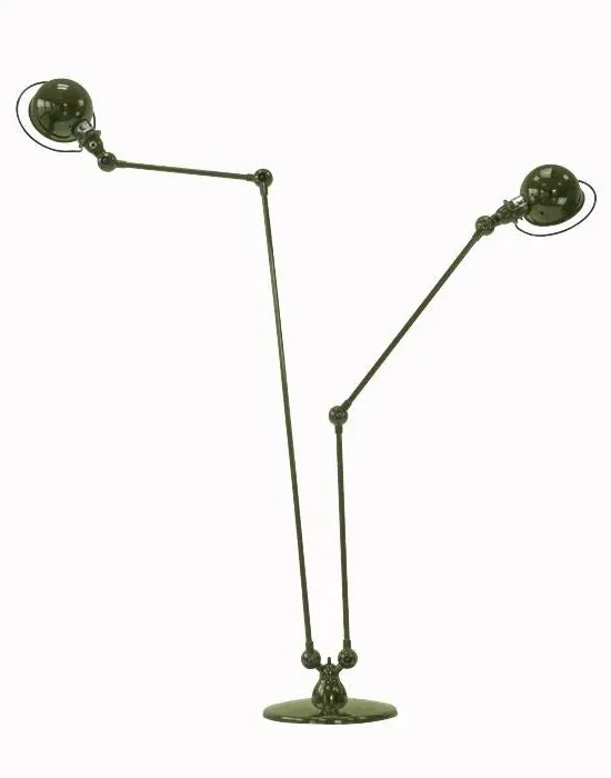 Twin Floor Lamp Adjustable - Olive, Steel