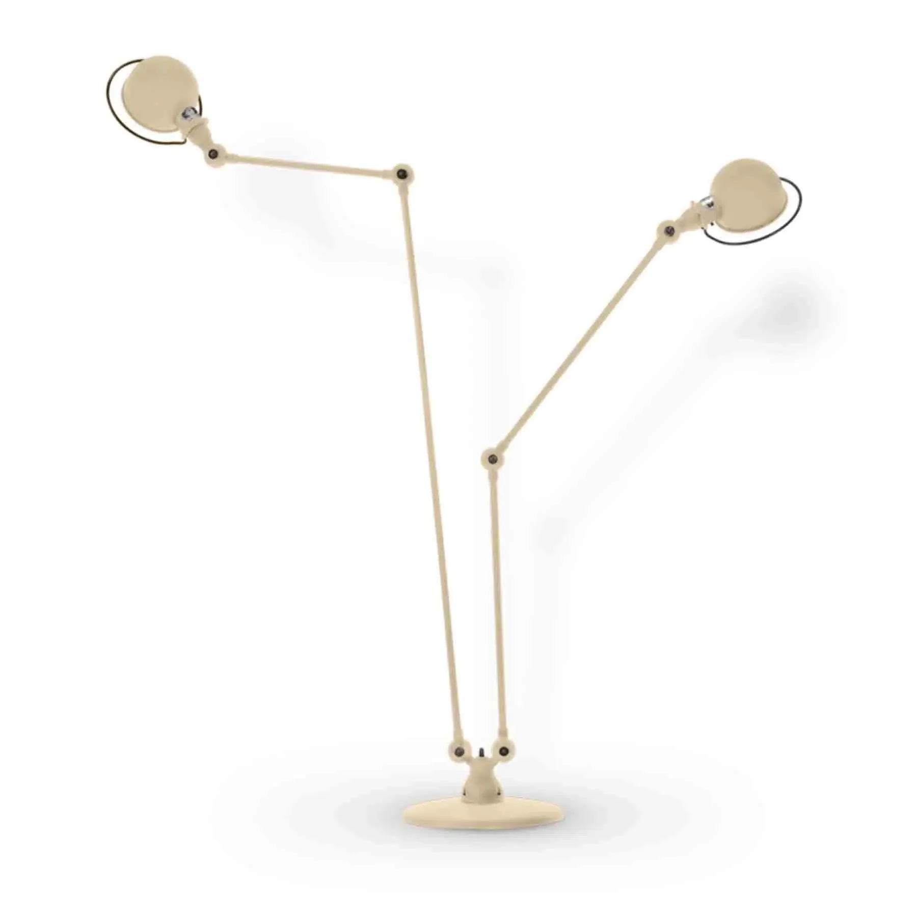 Twin Floor Lamp - Burgundy, Gloss Steel