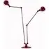 Twin Floor Lamp - Burgundy, Gloss Steel