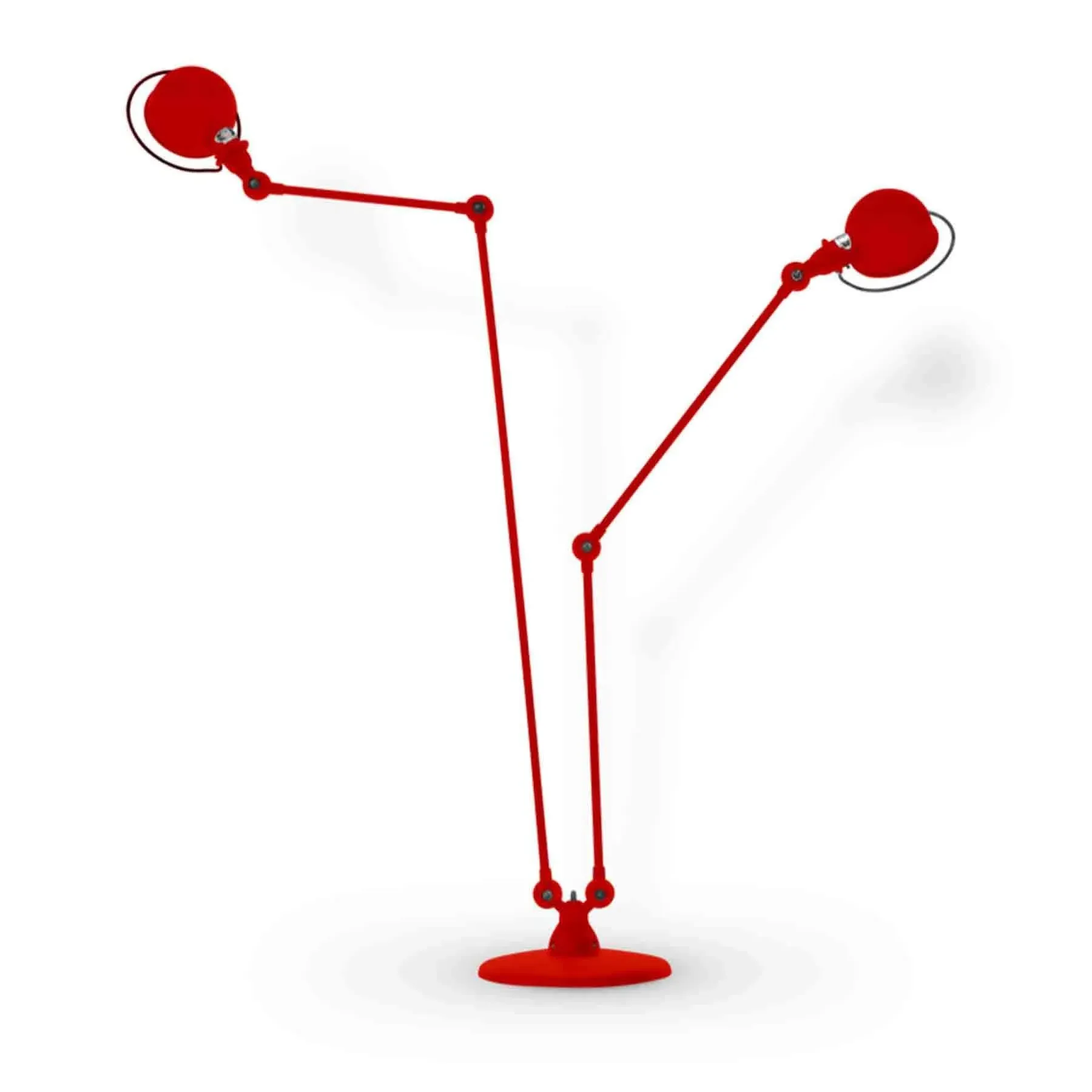 Twin Floor Lamp - Red, Matt Steel