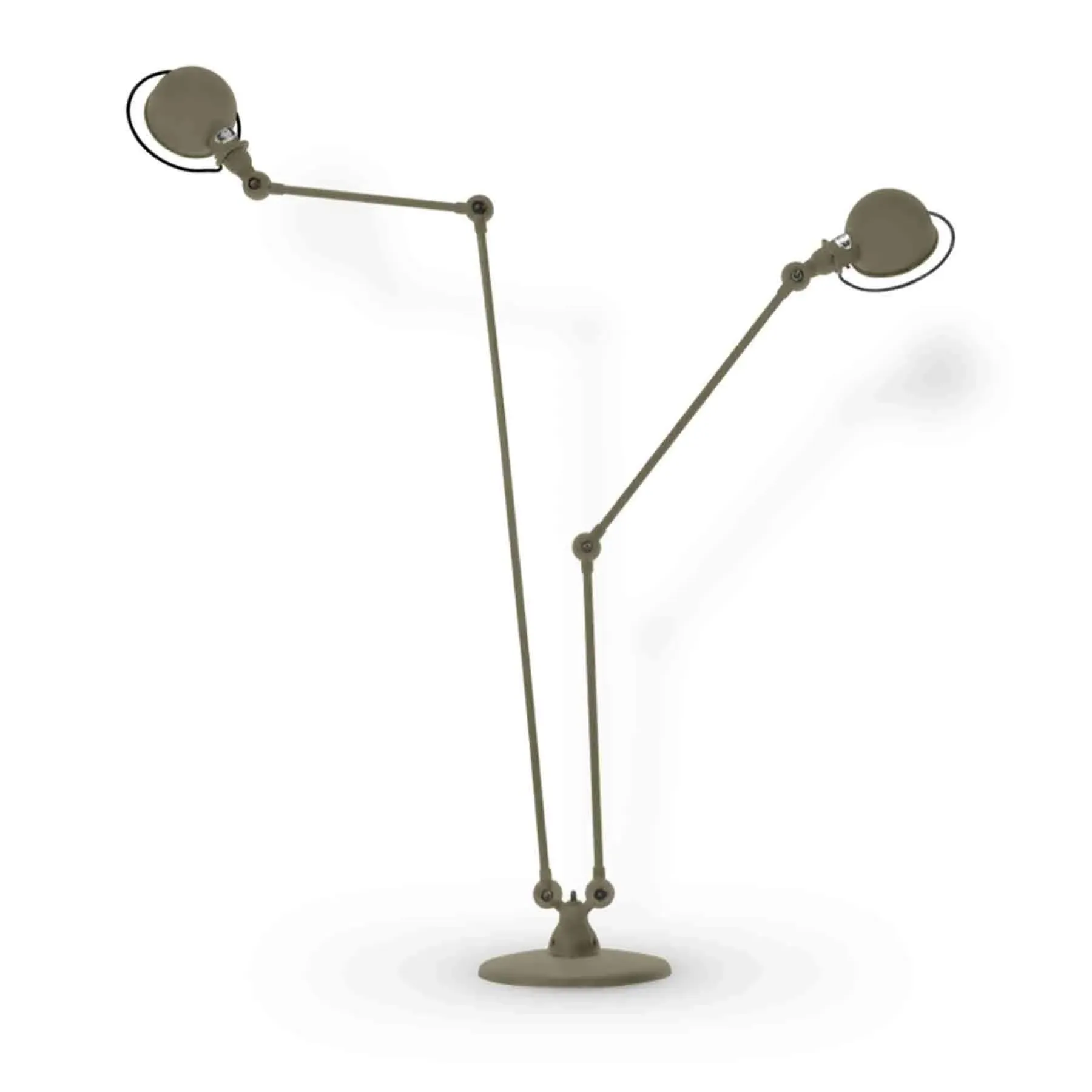 Twin Floor Lamp with Adjustable Heights - Khaki