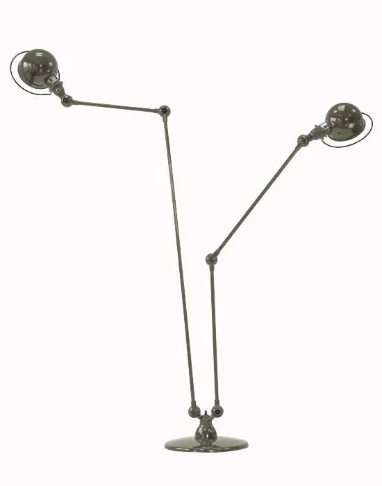 Twin Floor Lamp with Adjustable Heights - Khaki