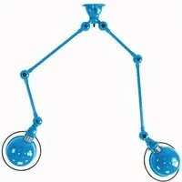 Twin Head Ceiling Light with Arms - Blue, Matt