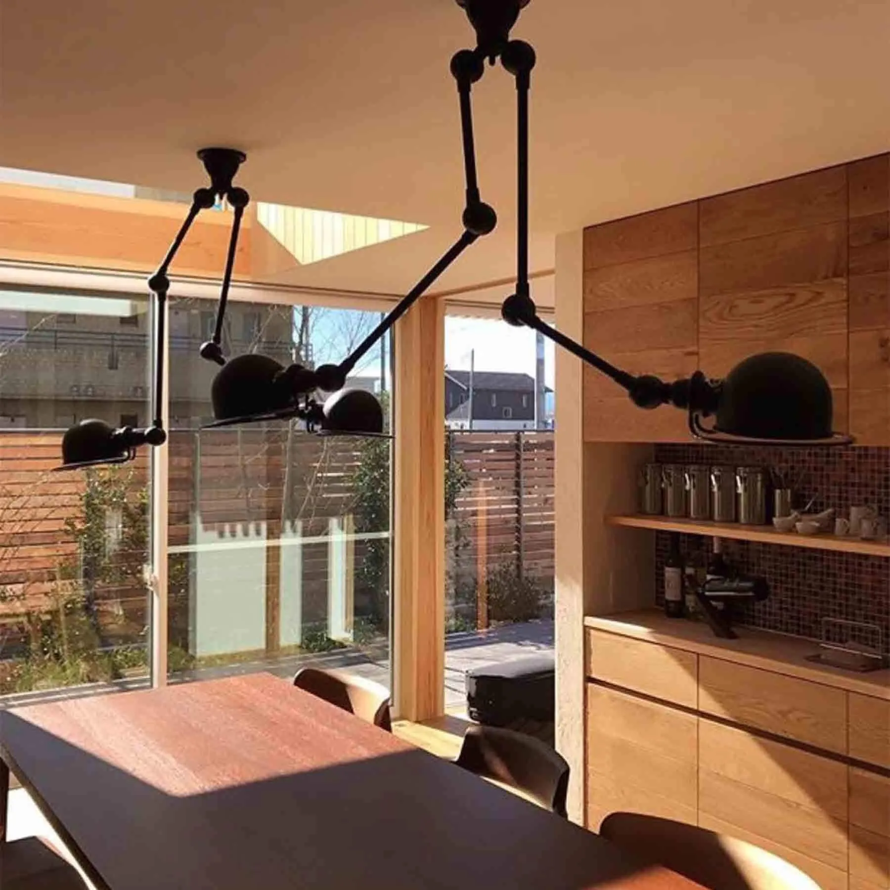 Twin Head Ceiling Light with Arms - Pink, Matt