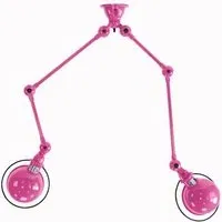 Twin Head Ceiling Light with Arms - Pink, Matt