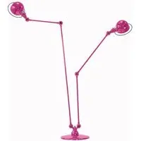 Twin Head Floor Lamp with Ball Connectors - Pink