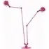 Twin Head Floor Lamp with Ball Connectors - Pink