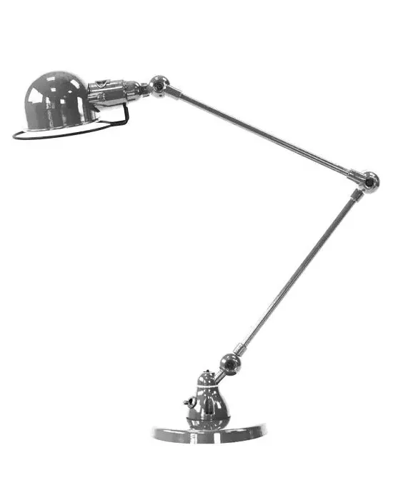 Two Arm Desk Lamp Adjustable - Chrome, Metal