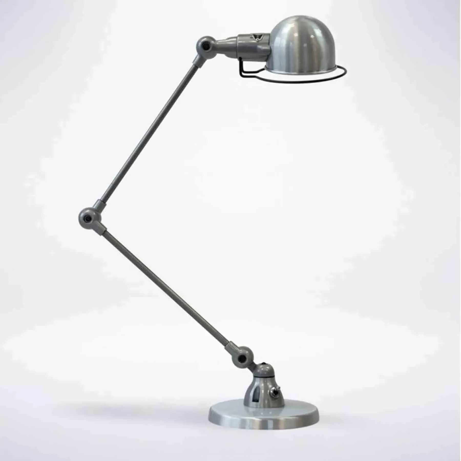 Two Arm Desk Lamp Adjustable - Granite Grey, Metal