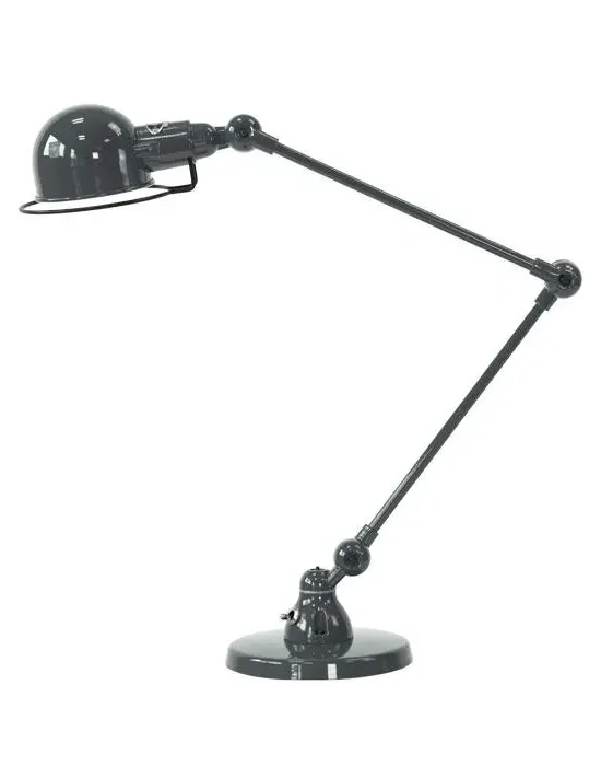 Two Arm Desk Lamp Adjustable - Granite Grey, Metal