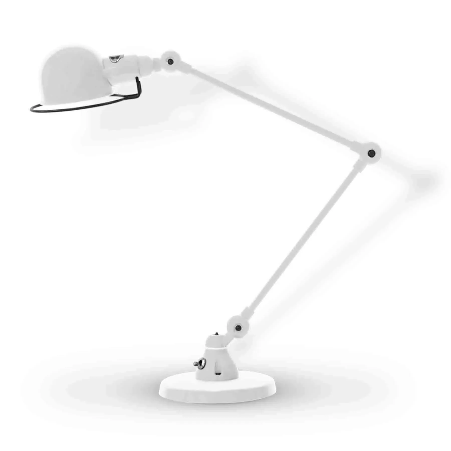Two Arm Desk Lamp Adjustable - White, Metal