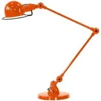Two Arm Desk Lamp with Adjustable Head - Orange