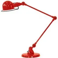 Two Arm Desk Lamp with Adjustable Head - Red, Steel
