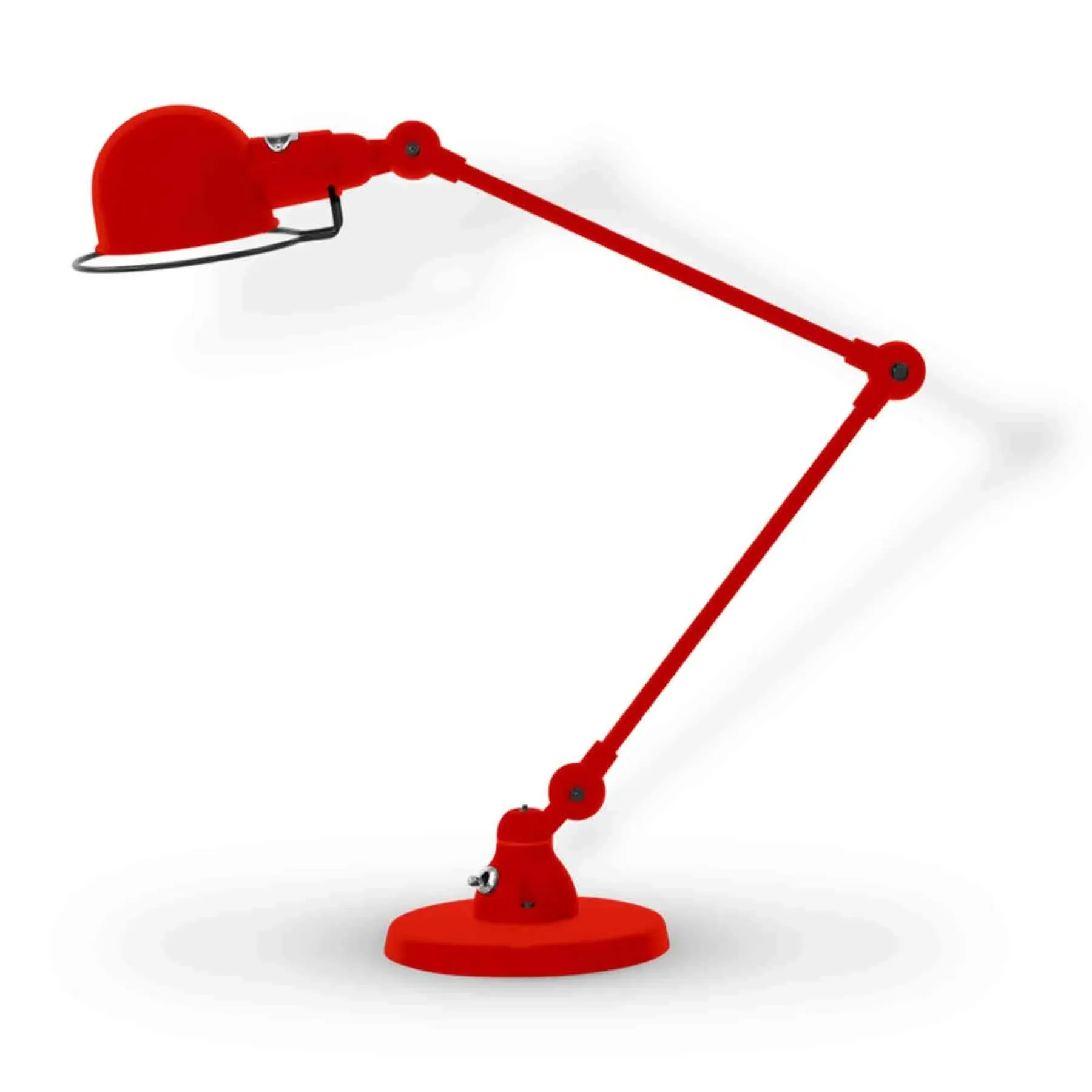 Two Arm Desk Lamp with Adjustable Head - Red, Steel