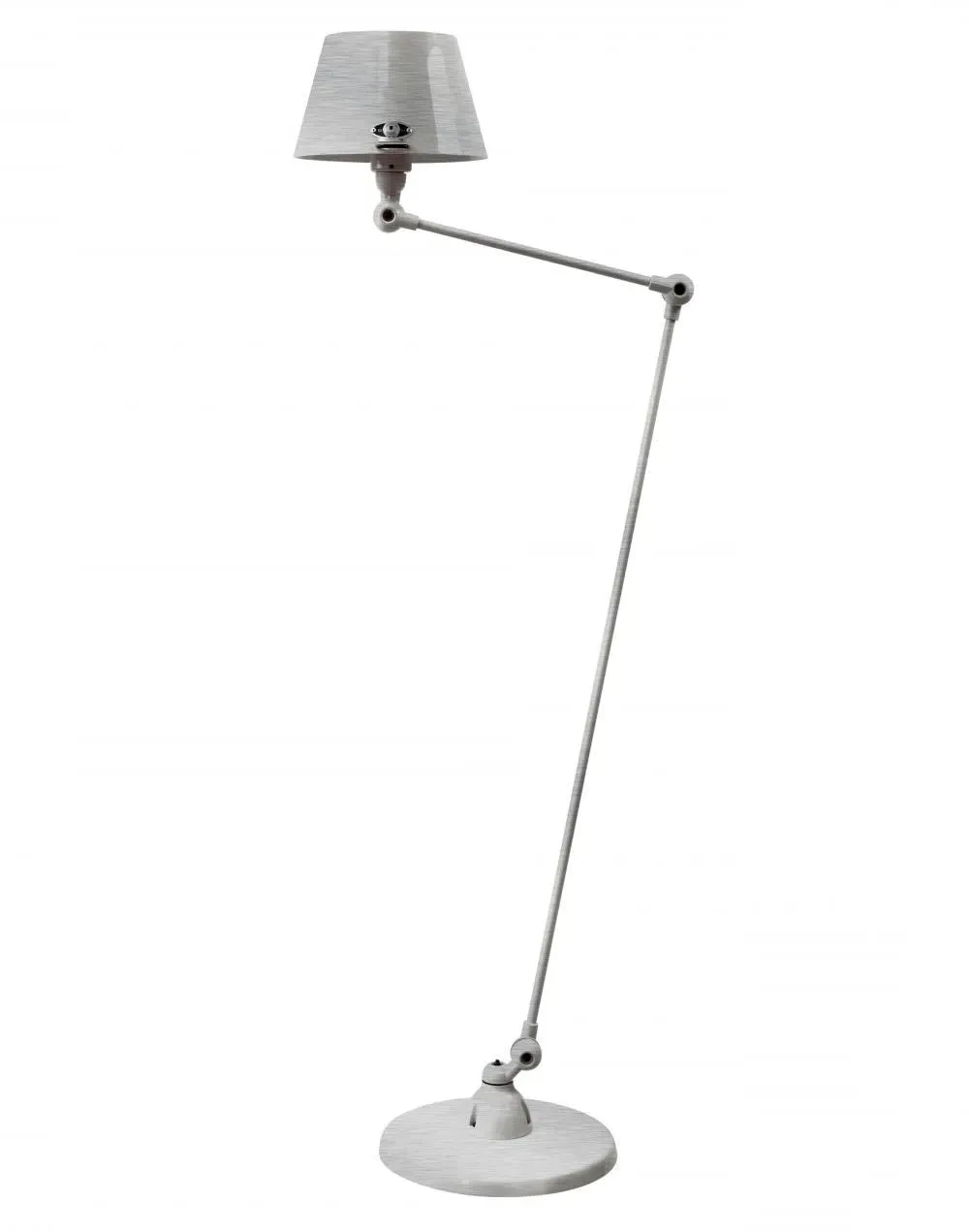 Two Arm Floor Lamp - Brushed Steel, Metal
