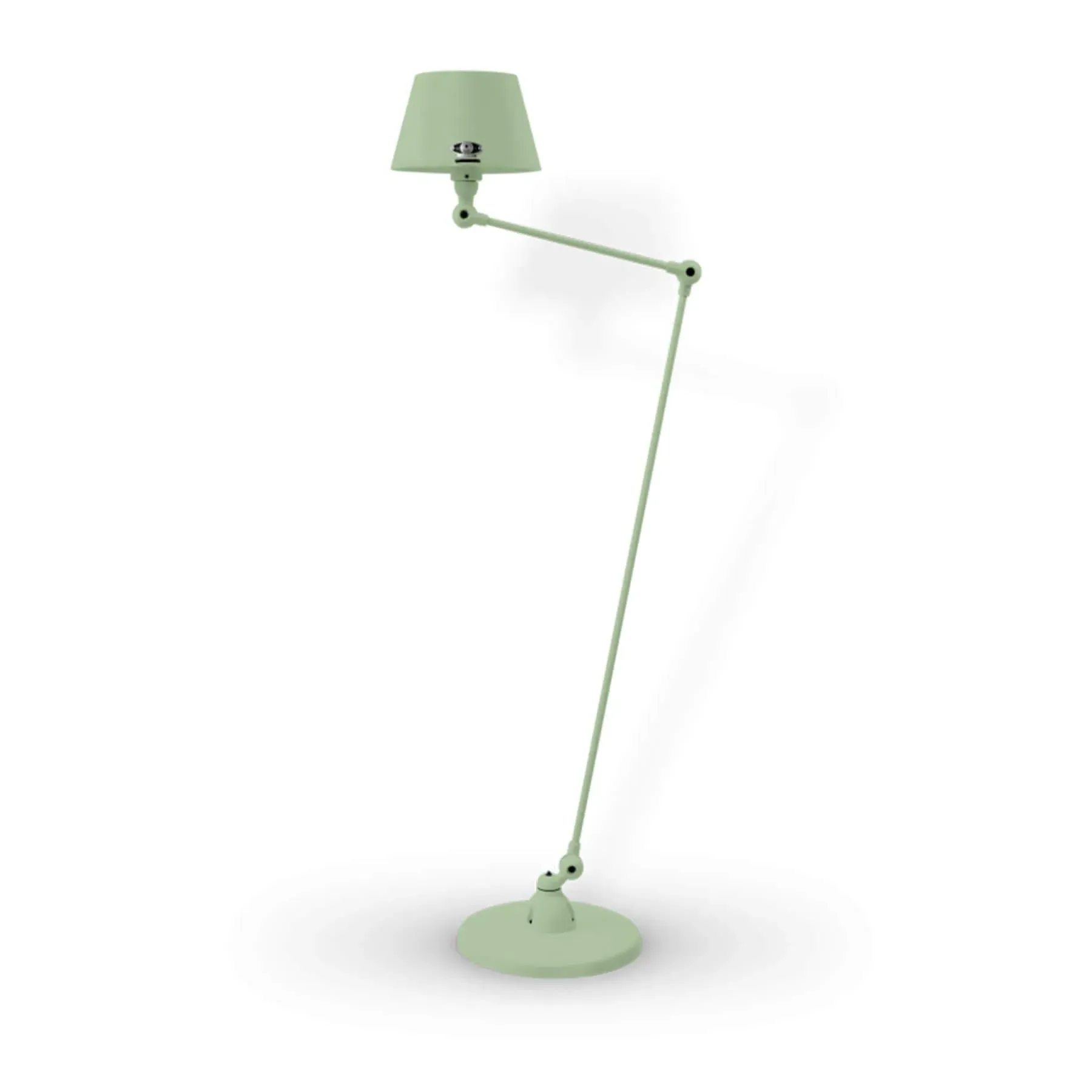Two Arm Floor Lamp with Adjustable Arms - Green