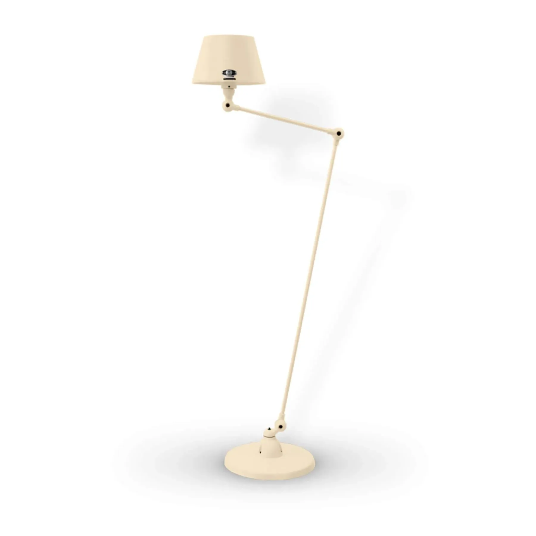 Two Arm Floor Lamp with Adjustable Arms - Ivory